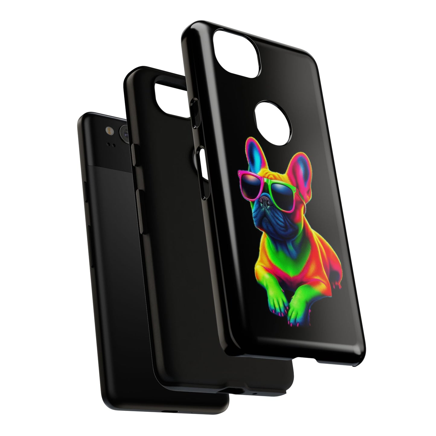 Neon French Bulldog phone case