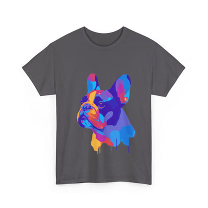 Mens Colourful French Bulldog artistic T-shirt