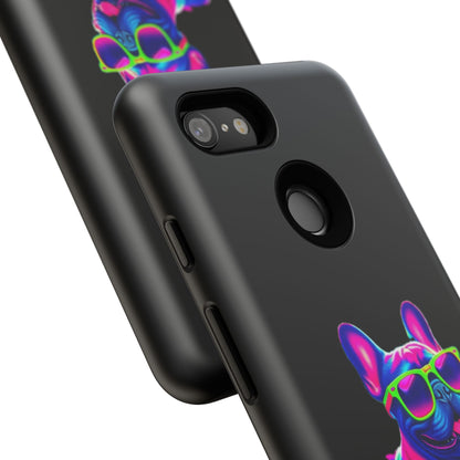 Neon French Bulldog phone case