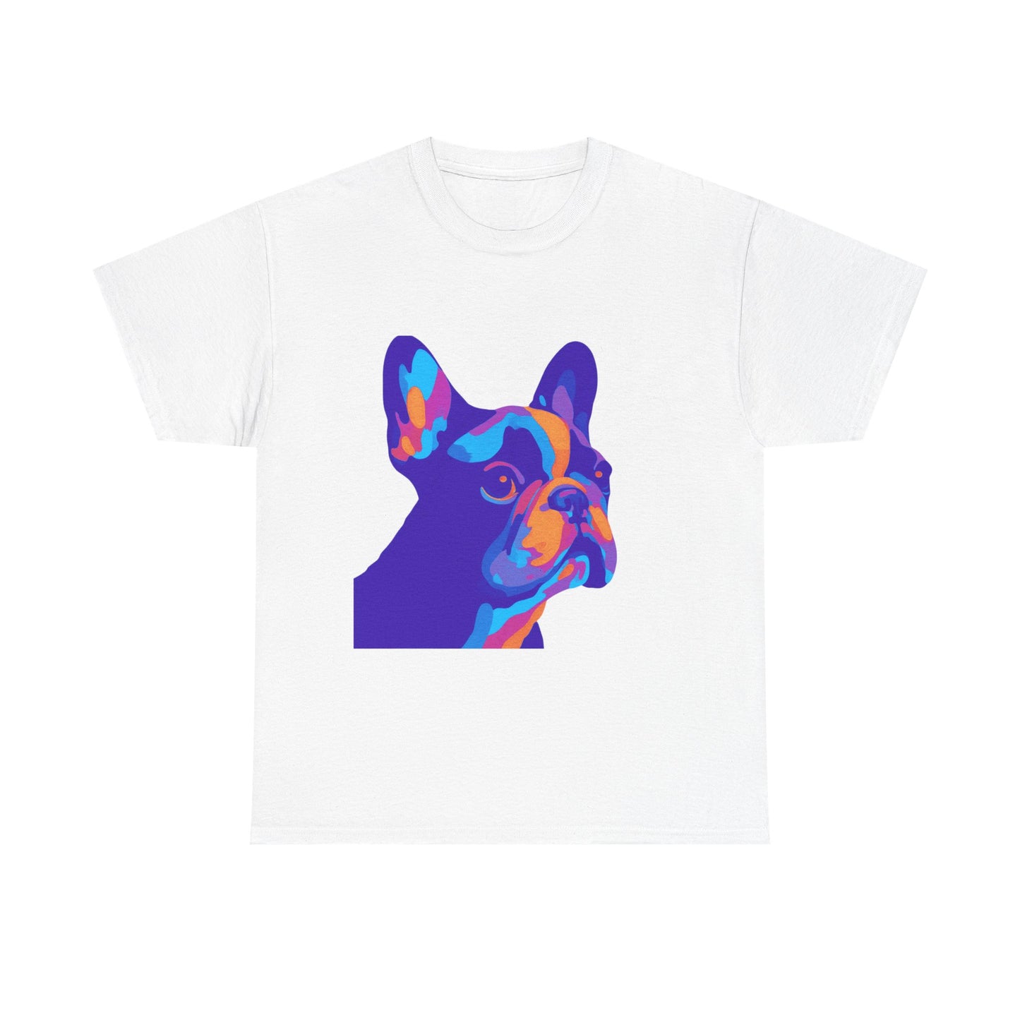 Womens Colourful French Bulldog artistic T-shirt