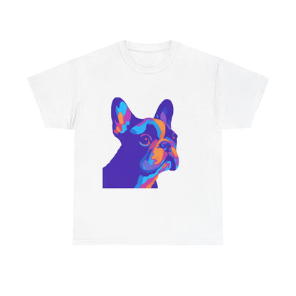 Womens Colourful French Bulldog artistic T-shirt