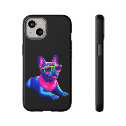 Neon French Bulldog phone case