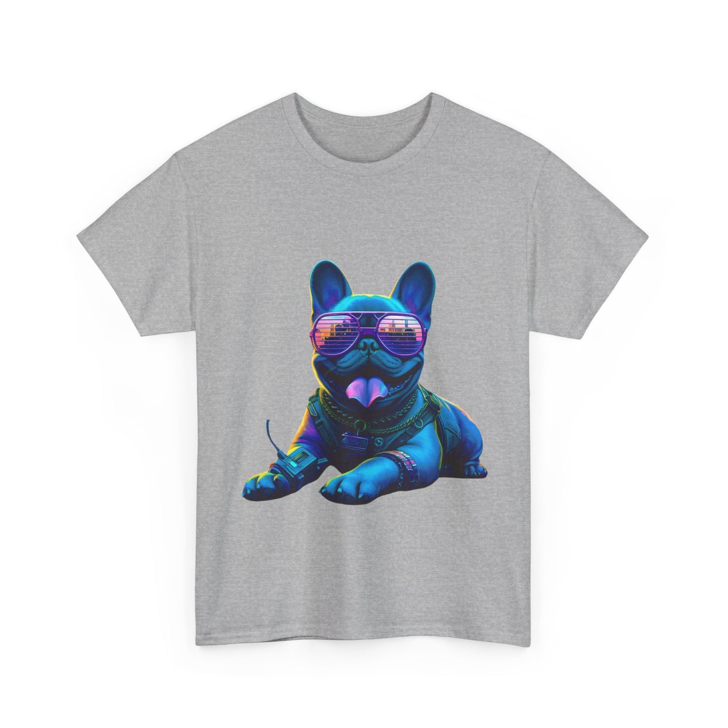Mens neon French Bulldog T-shirt