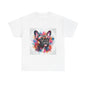 Womens Colourful French Bulldog artistic T-shirt