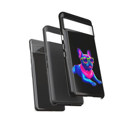 Neon French Bulldog phone case