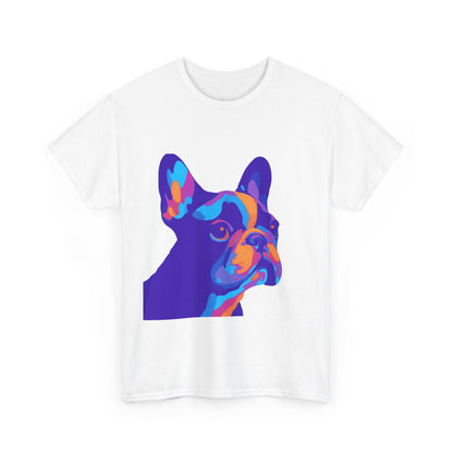 Womens Colourful French Bulldog artistic T-shirt