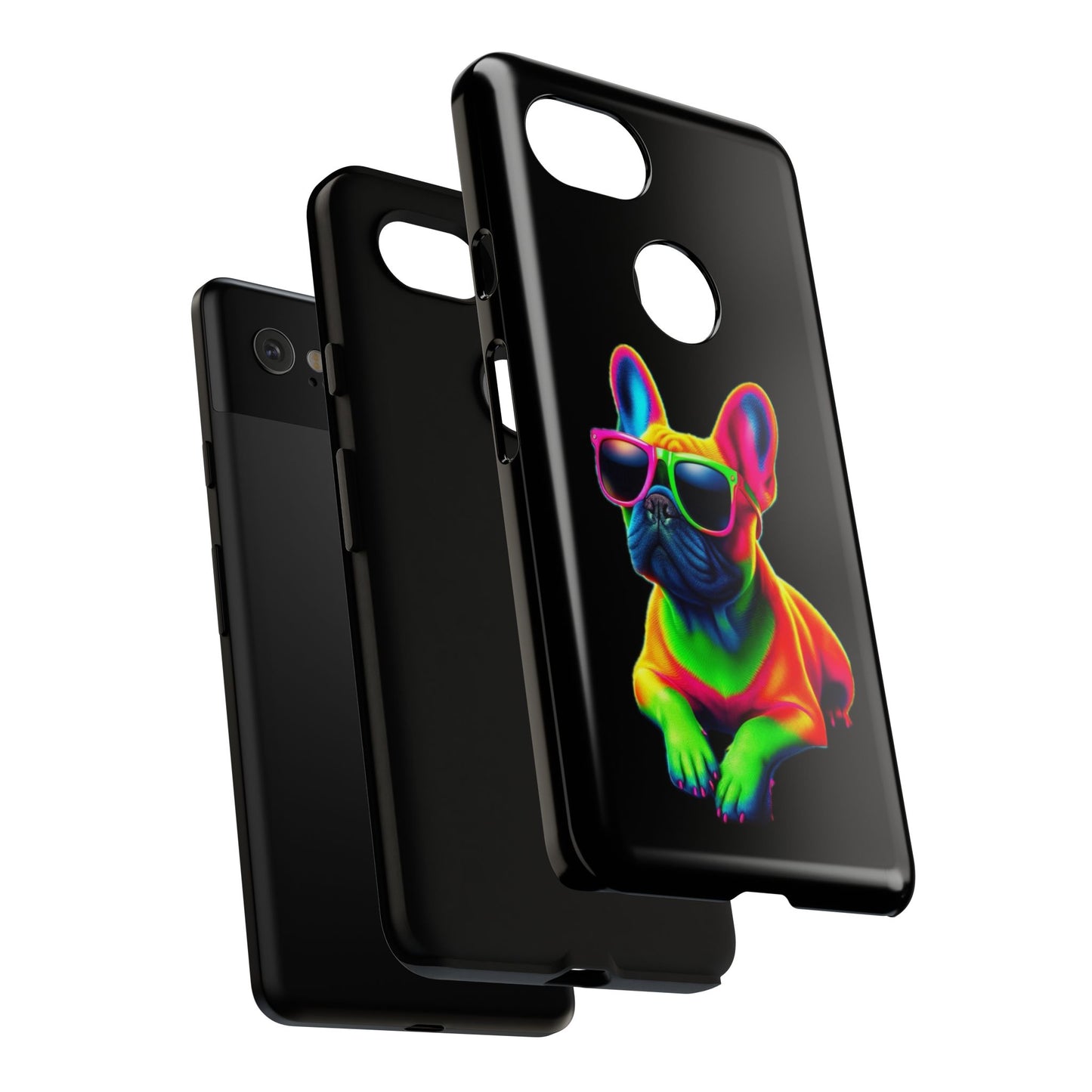 Neon French Bulldog phone case