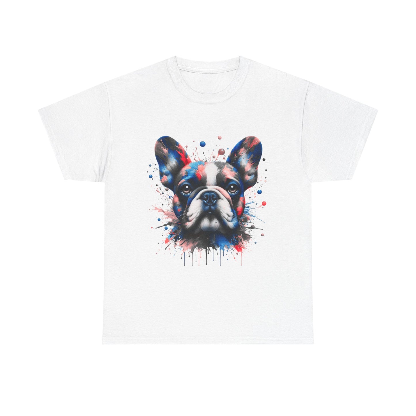 Mens Colourful French Bulldog artistic T-shirt