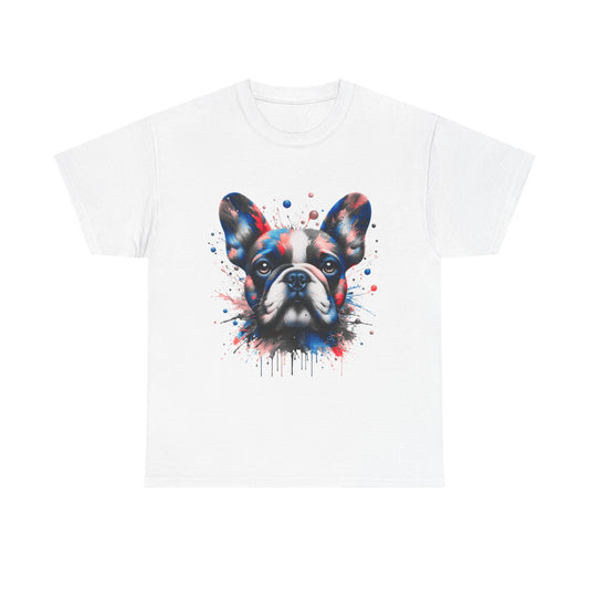 Mens Colourful French Bulldog artistic T-shirt