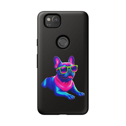 Neon French Bulldog phone case