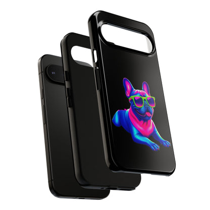 Neon French Bulldog phone case