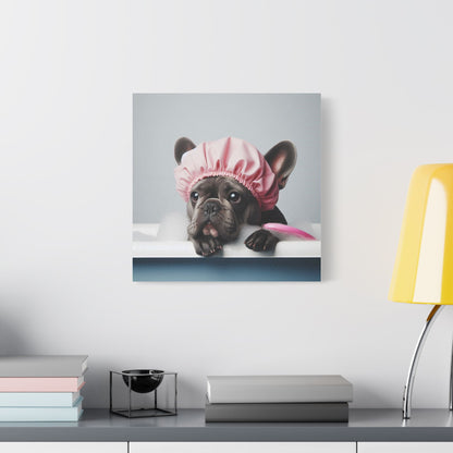 French Bulldog Bathroom Canvas