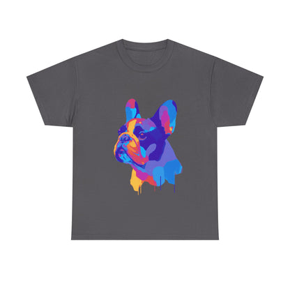 Mens Colourful French Bulldog artistic T-shirt