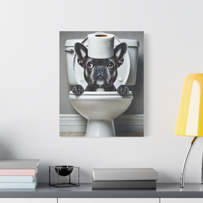 French Bulldog Bathroom Canvas