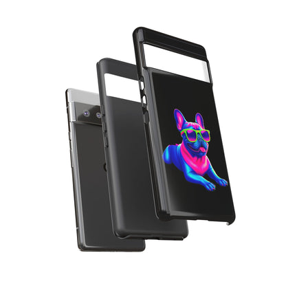 Neon French Bulldog phone case