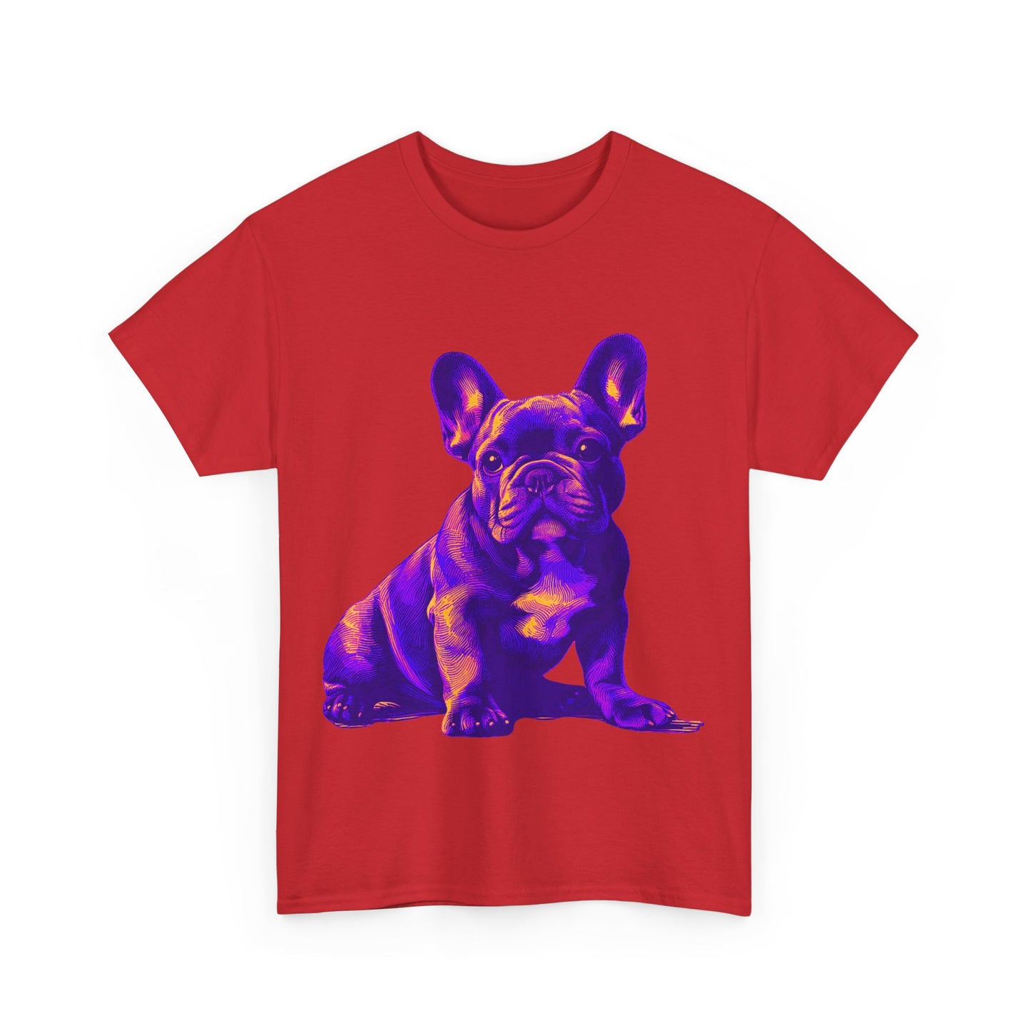 Womens Colourful French Bulldog artistic T-shirt