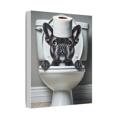 French Bulldog Bathroom Canvas