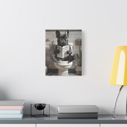 French Bulldog Bathroom Canvas