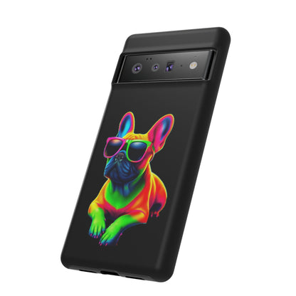 Neon French Bulldog phone case