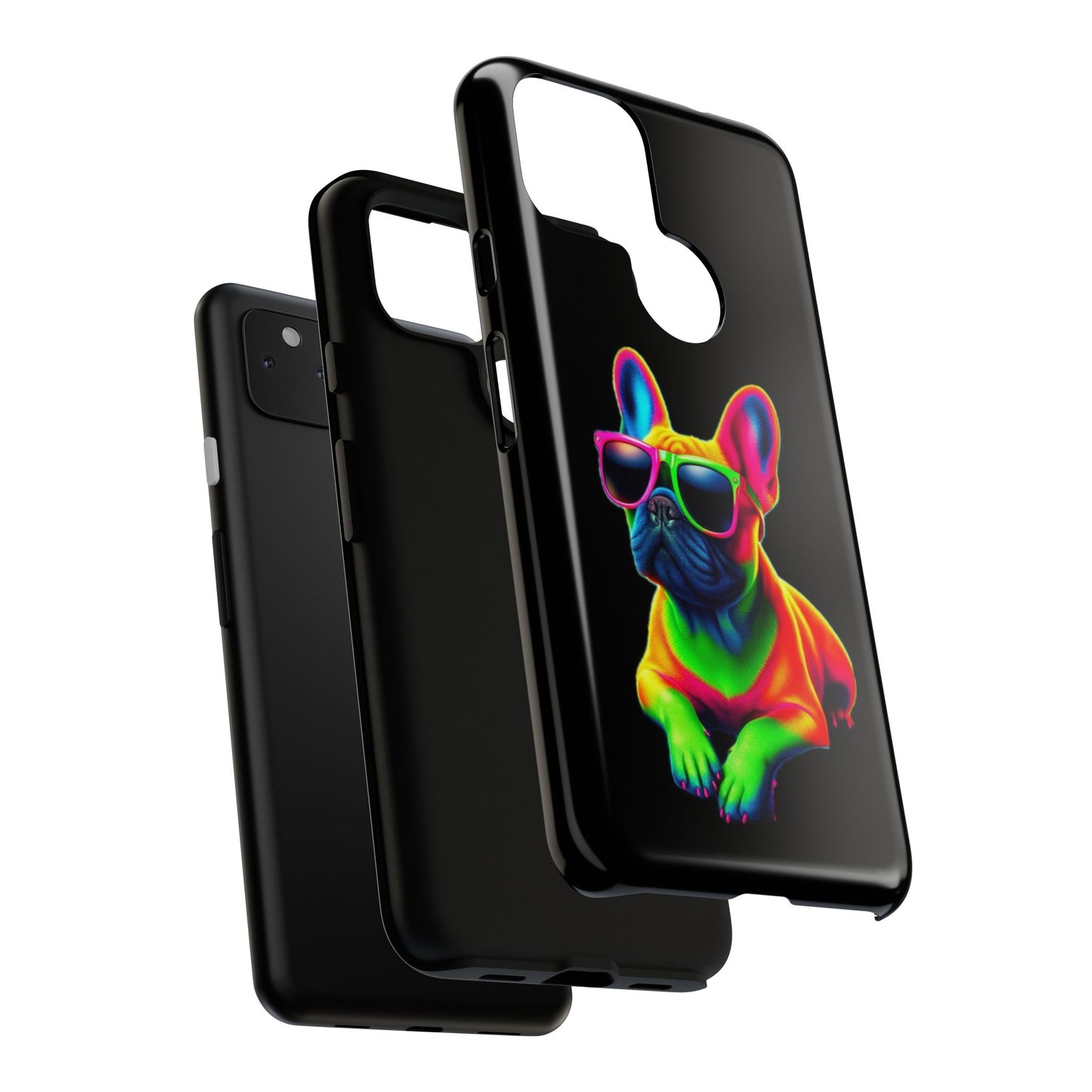 Neon French Bulldog phone case