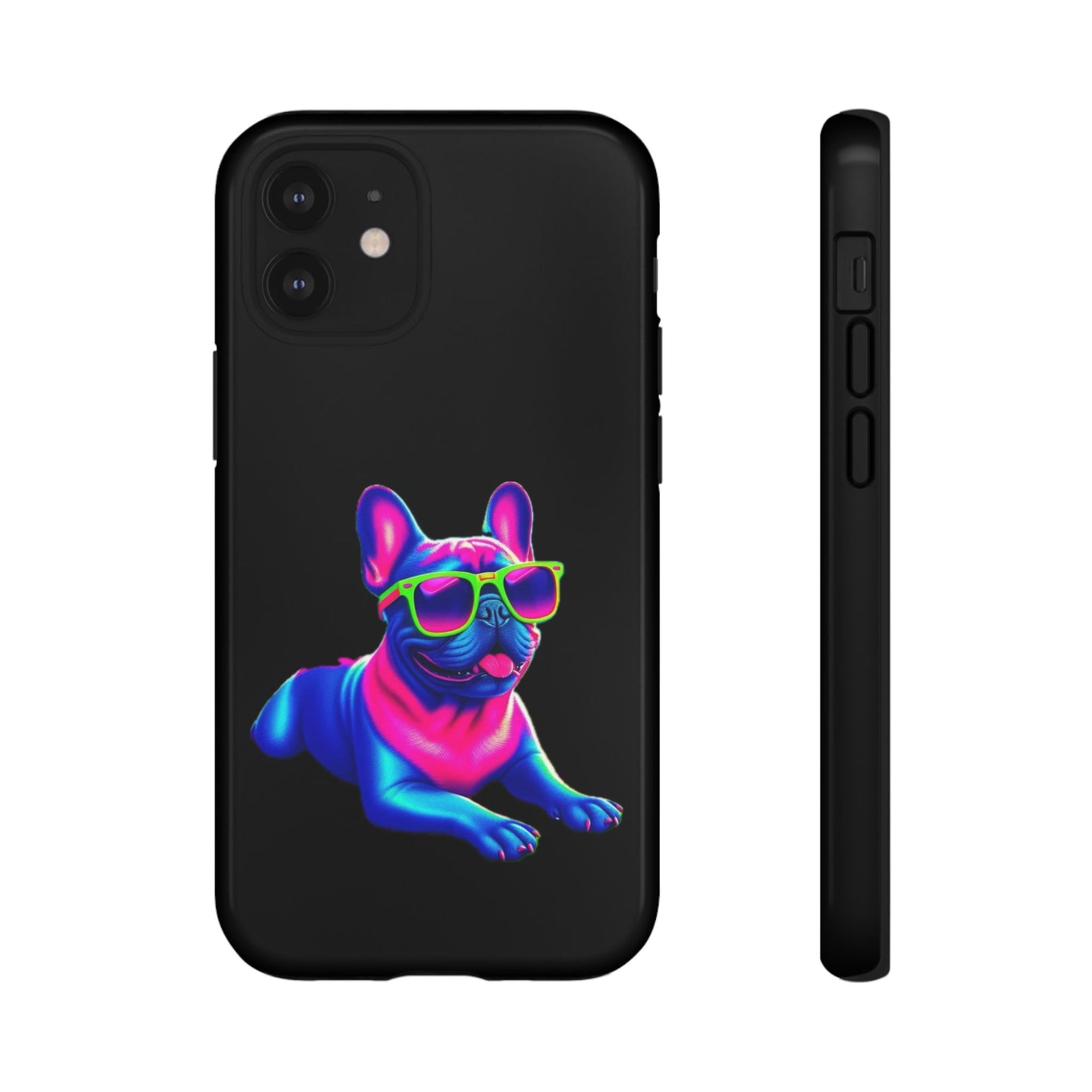 Neon French Bulldog phone case