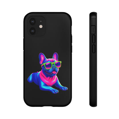 Neon French Bulldog phone case