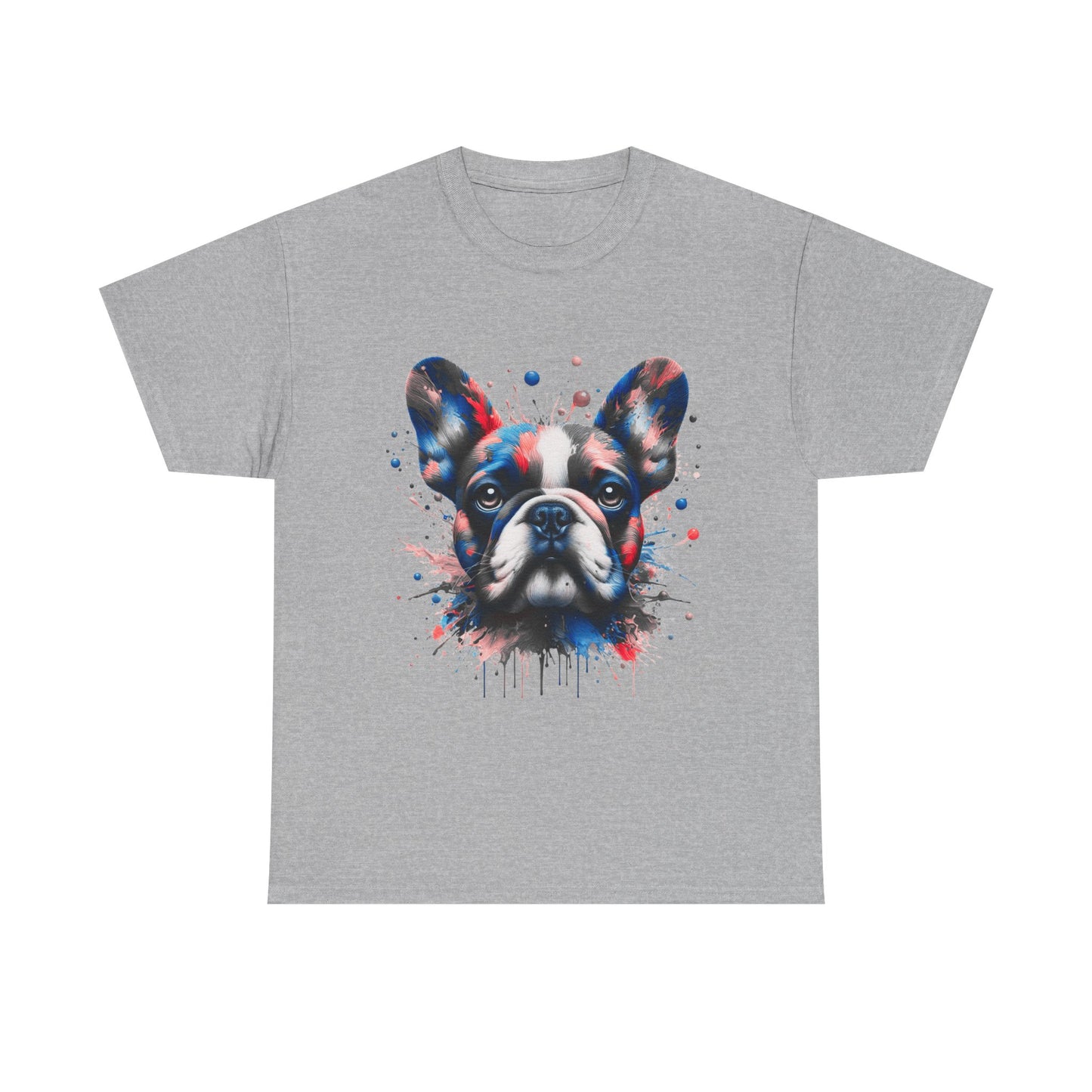 Mens Colourful French Bulldog artistic T-shirt