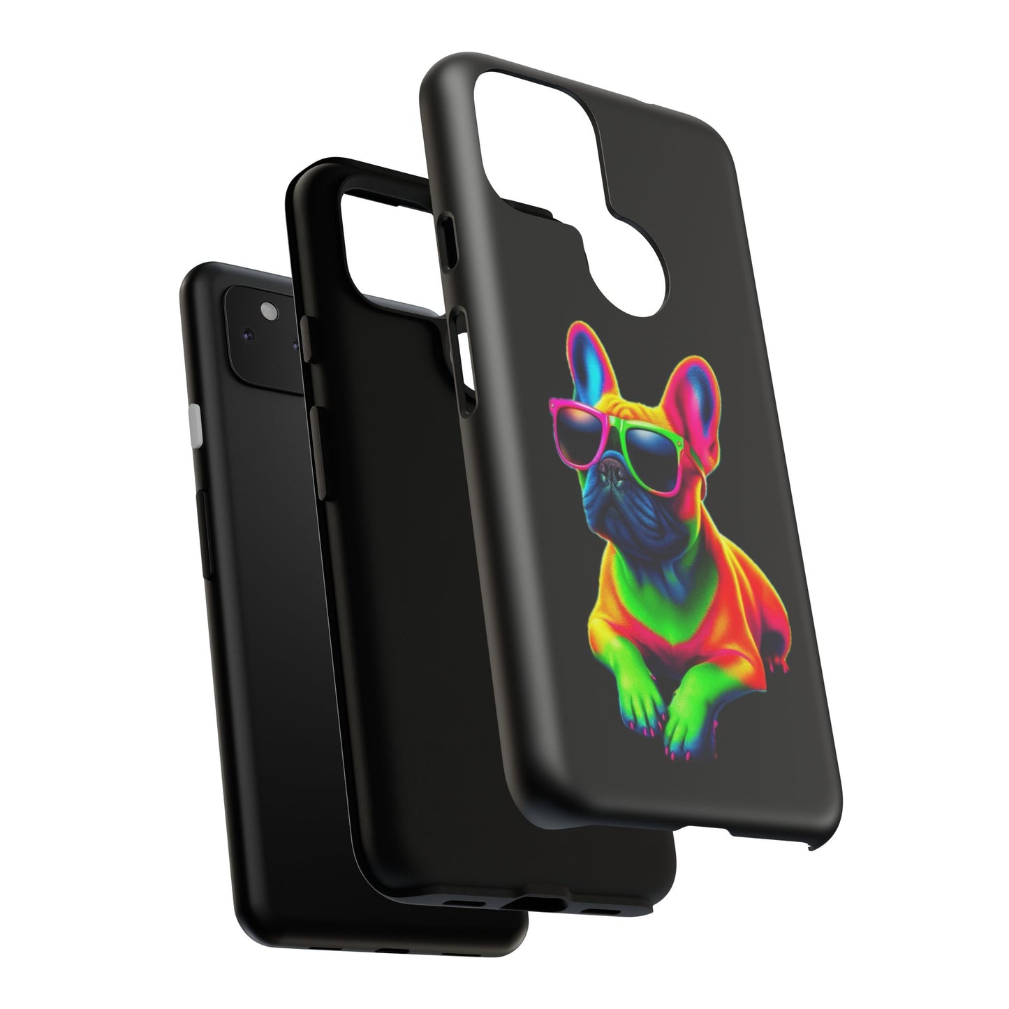 Neon French Bulldog phone case