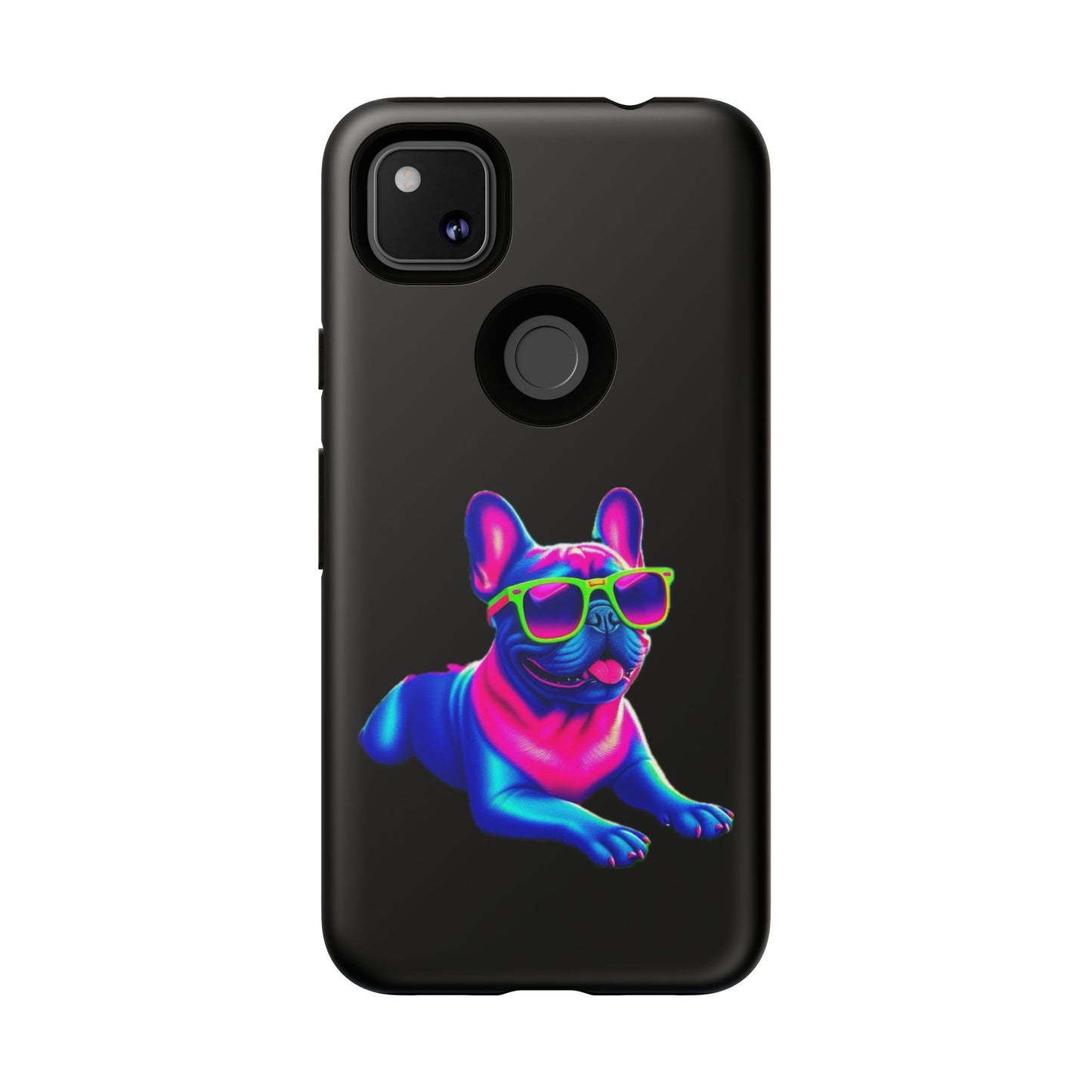 Neon French Bulldog phone case