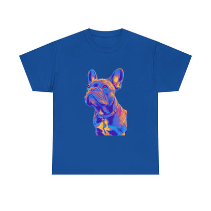 Mens Colourful French Bulldog artistic T-shirt