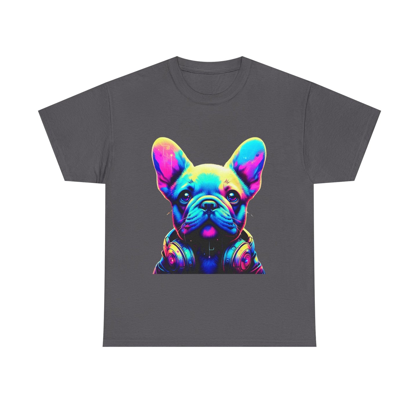 Mens neon French Bulldog T-shirt
