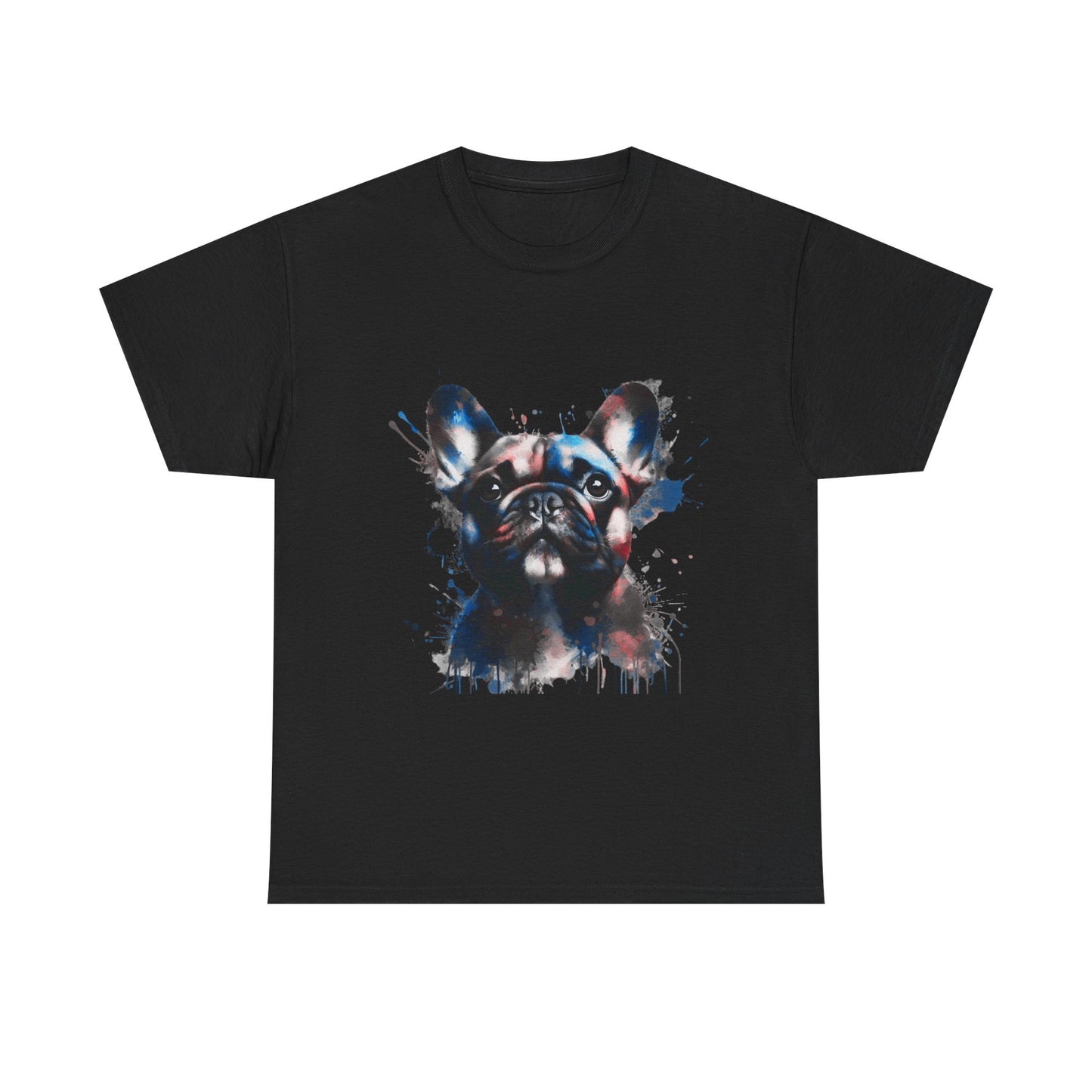 Mens Colourful French Bulldog artistic T-shirt