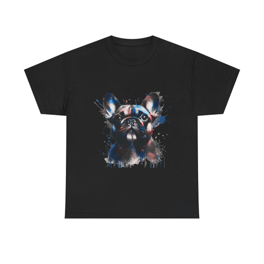 Mens Colourful French Bulldog artistic T-shirt