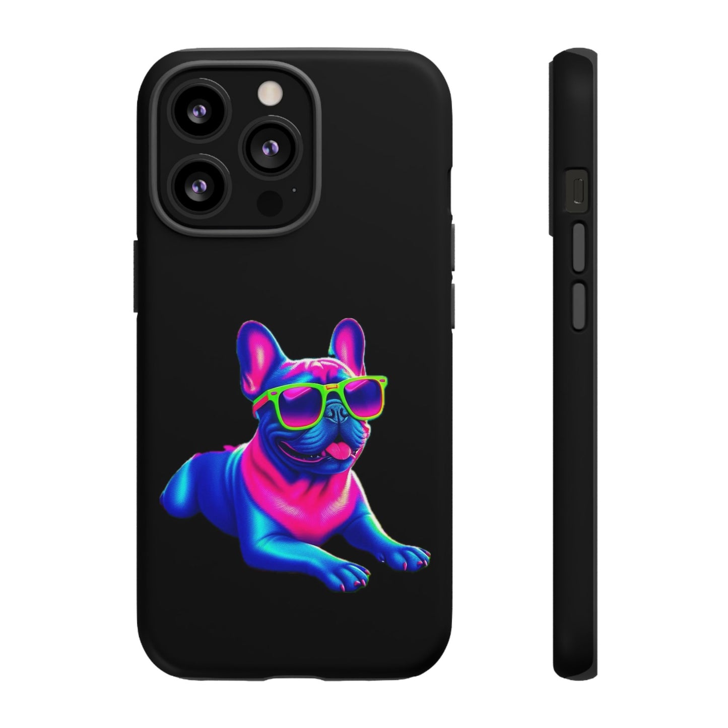 Neon French Bulldog phone case