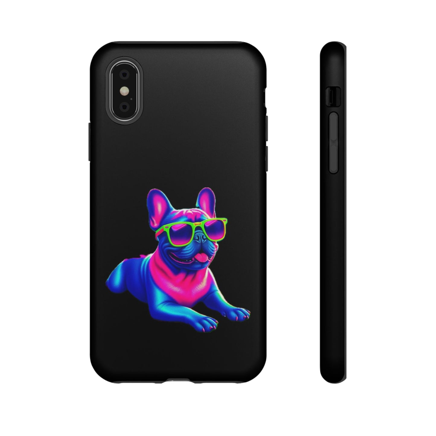 Neon French Bulldog phone case