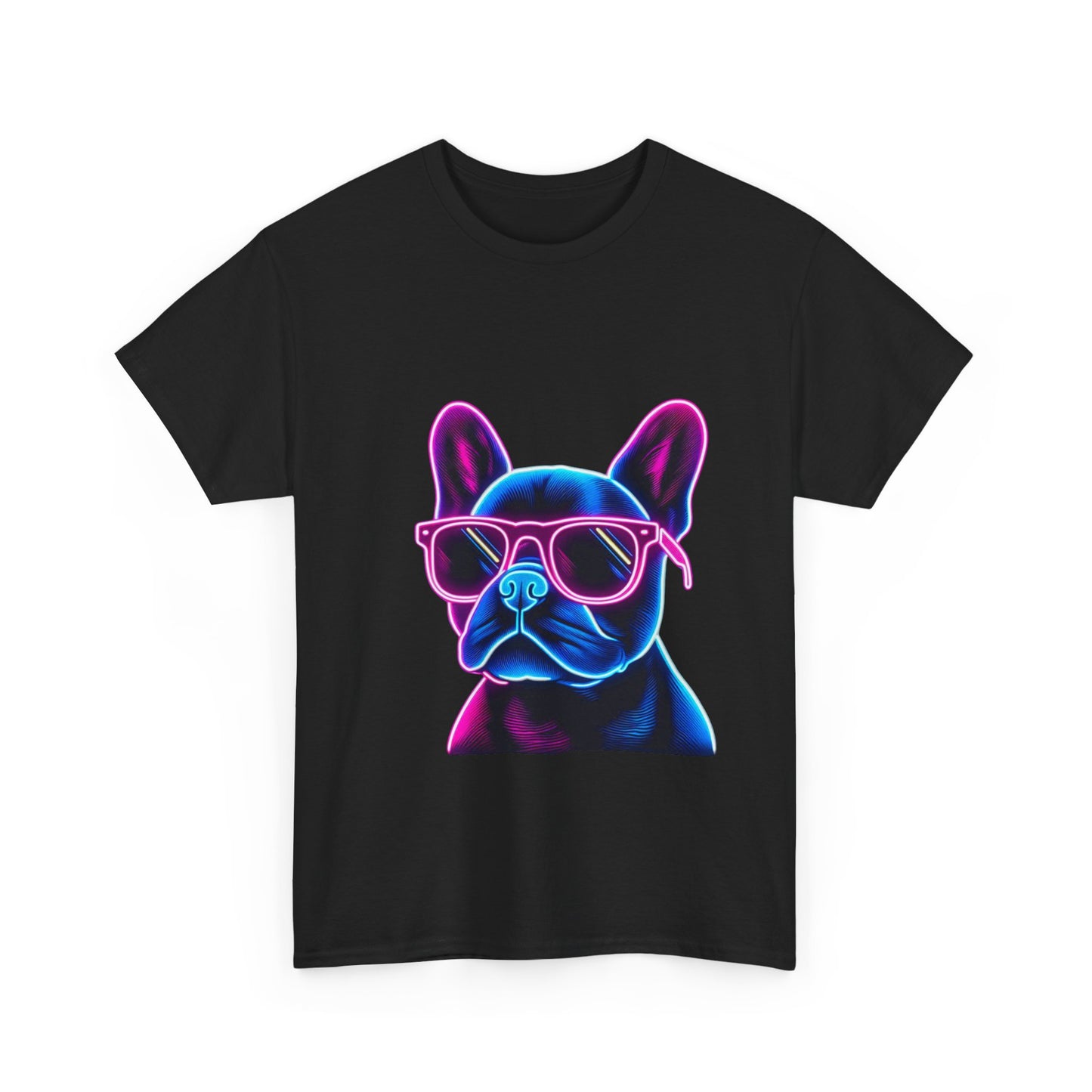 Mens neon French Bulldog T-shirt