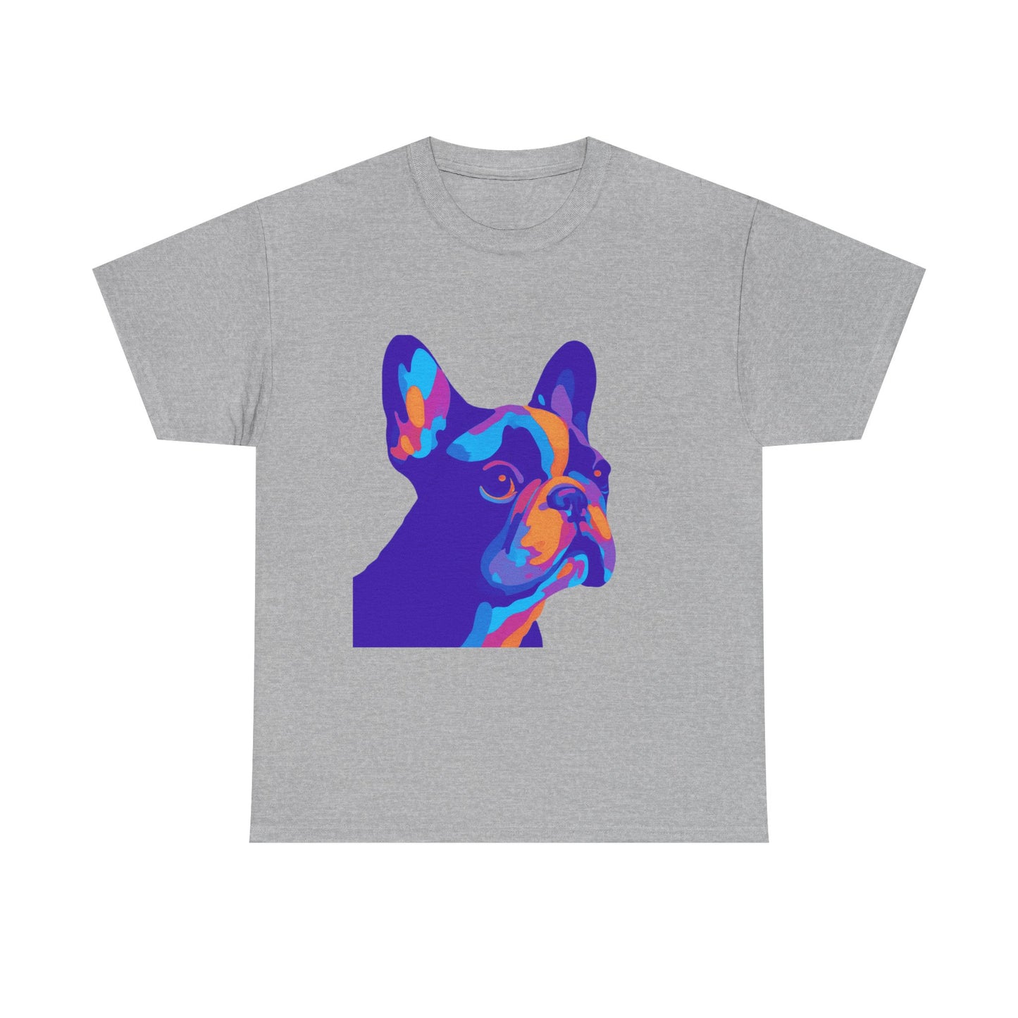Womens Colourful French Bulldog artistic T-shirt