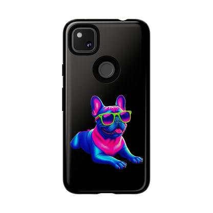 Neon French Bulldog phone case