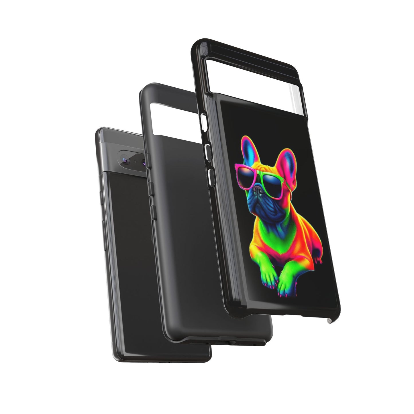 Neon French Bulldog phone case