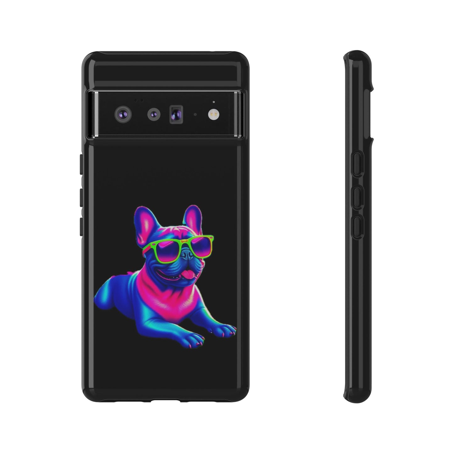 Neon French Bulldog phone case