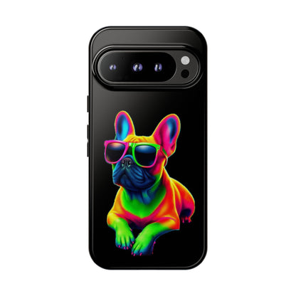 Neon French Bulldog phone case