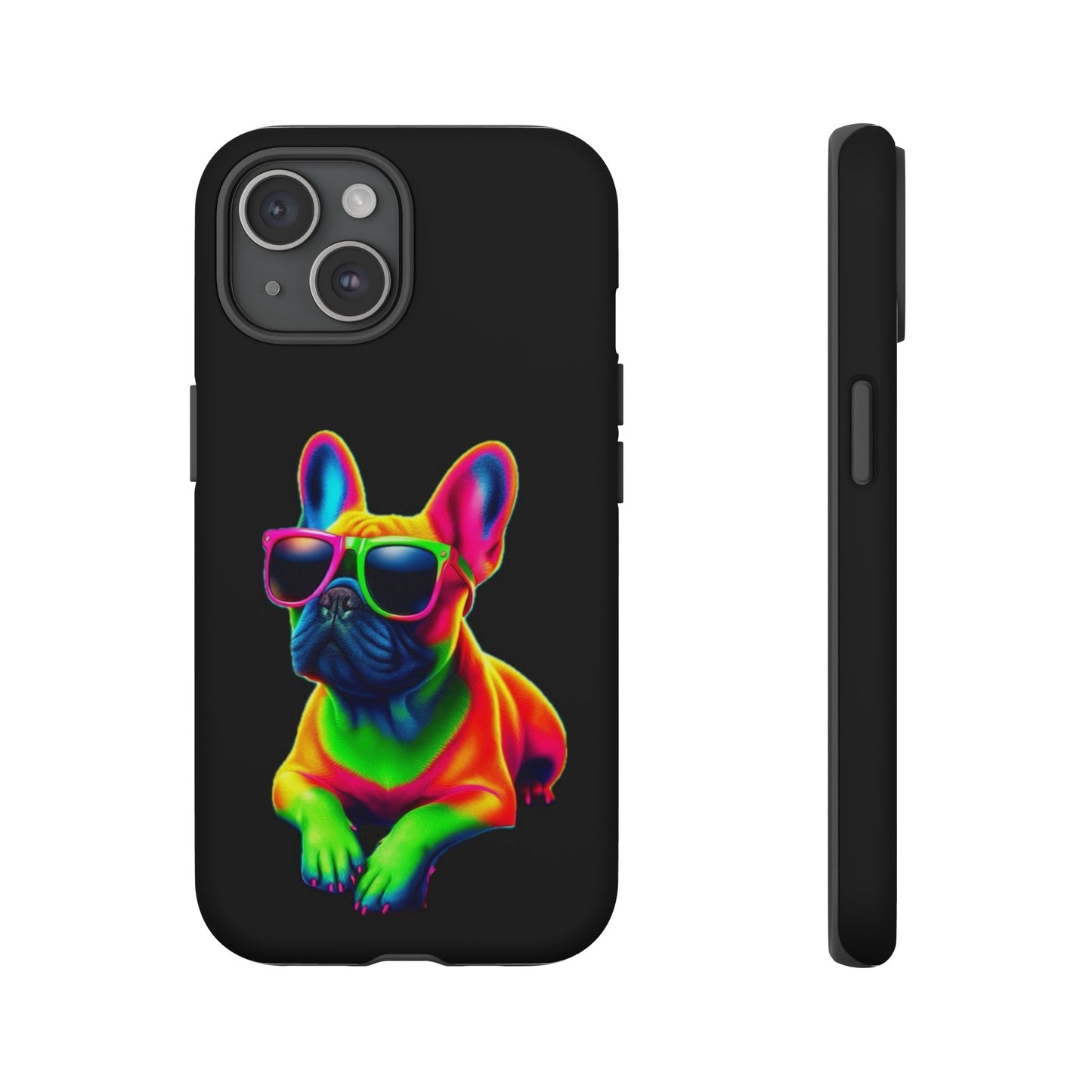 Neon French Bulldog phone case