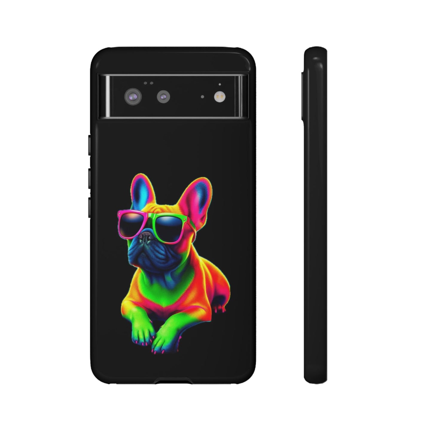 Neon French Bulldog phone case