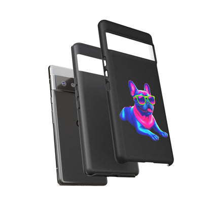 Neon French Bulldog phone case