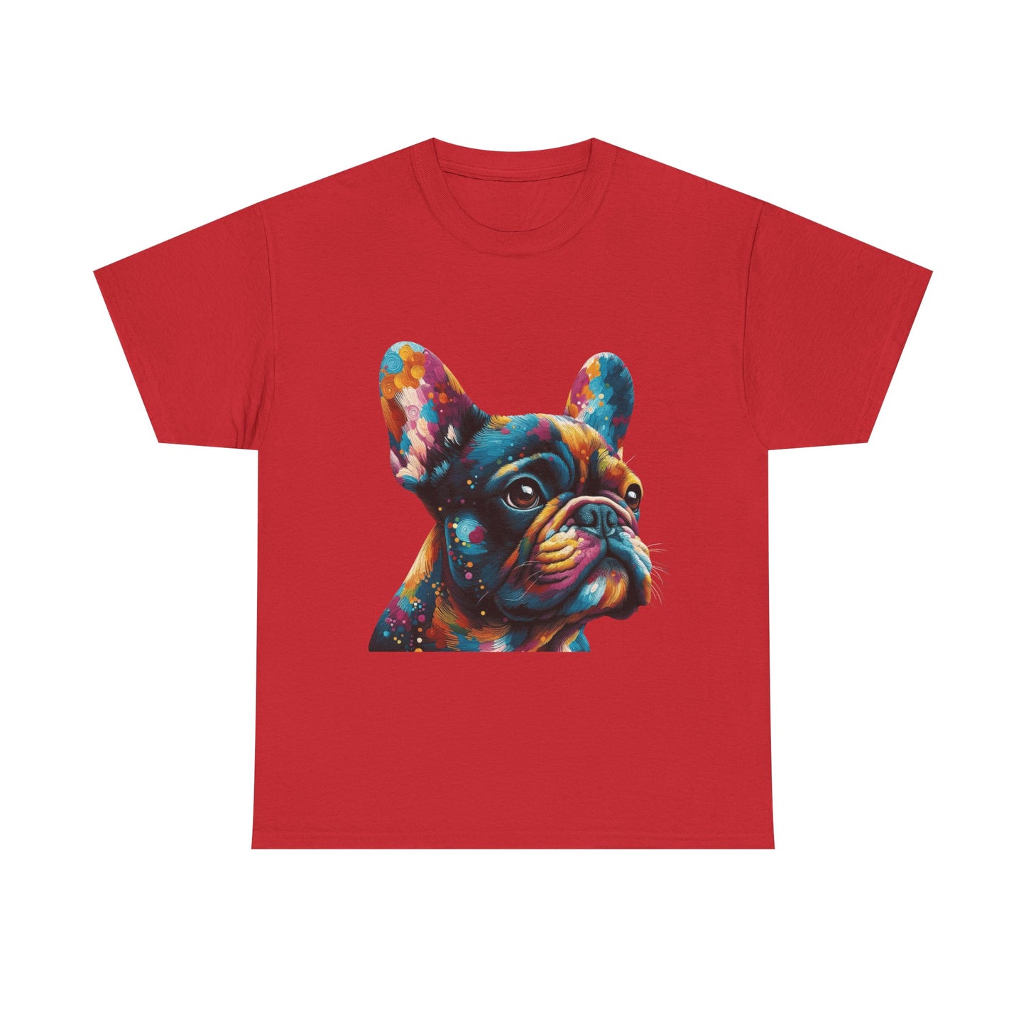 Mens Colourful French Bulldog artistic T-shirt