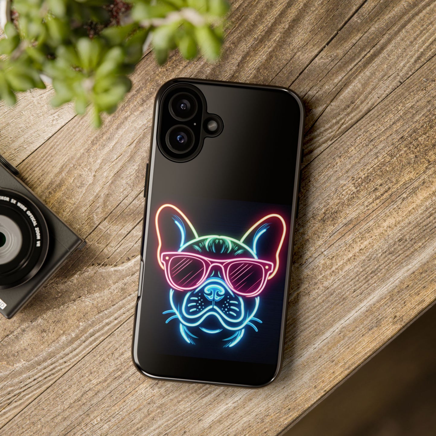 Neon French Bulldog Phone Case