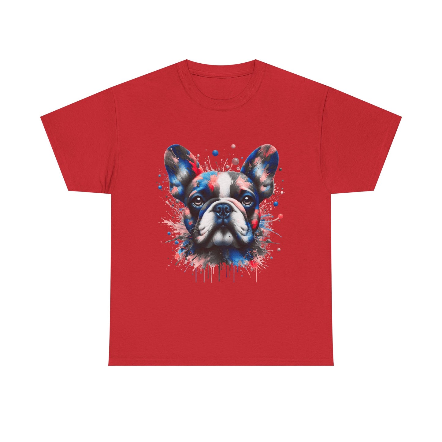 Mens Colourful French Bulldog artistic T-shirt