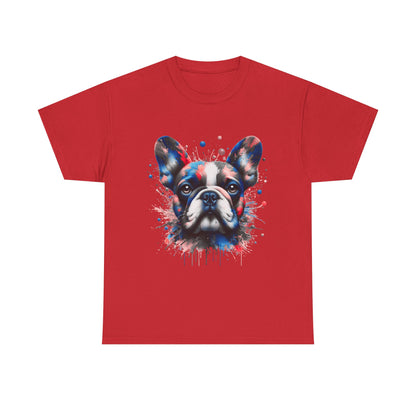 Mens Colourful French Bulldog artistic T-shirt