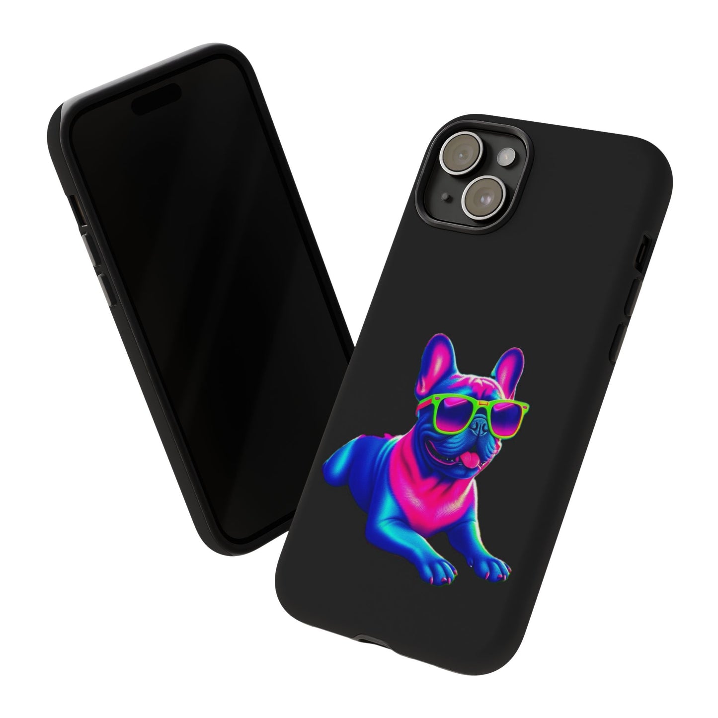 Neon French Bulldog phone case