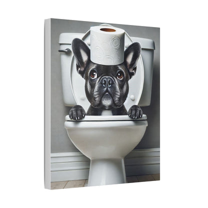 French Bulldog Bathroom Canvas